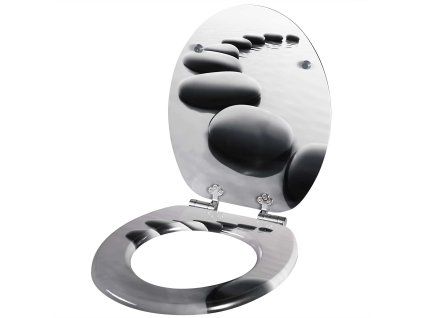 WC sedátko s automatickým spouštěním kamenný motiv