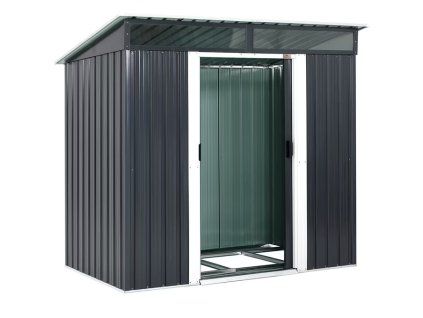 Zahradní domek plechový 200 x 125 (v.180) cm, antracit
