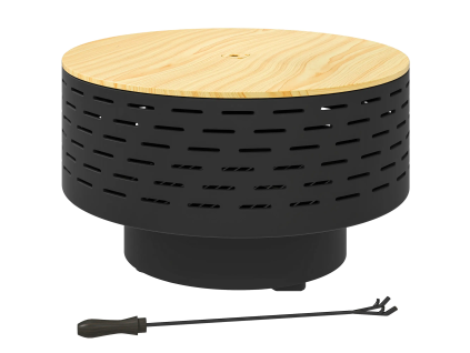 Přenosné ohniště s jiskrovou clonou 3v1, průměr 60 cm, antracit